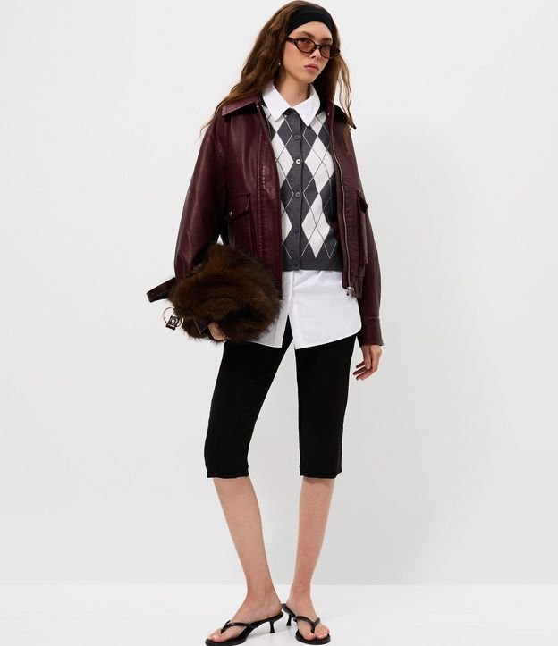 Blusa en Punto de Cuadros con Botones Delanteros 2
