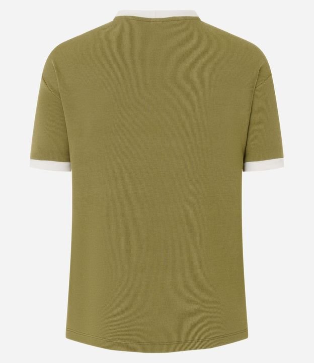 Blusa Manga Corta en Rib con Botones en el Hombro 6