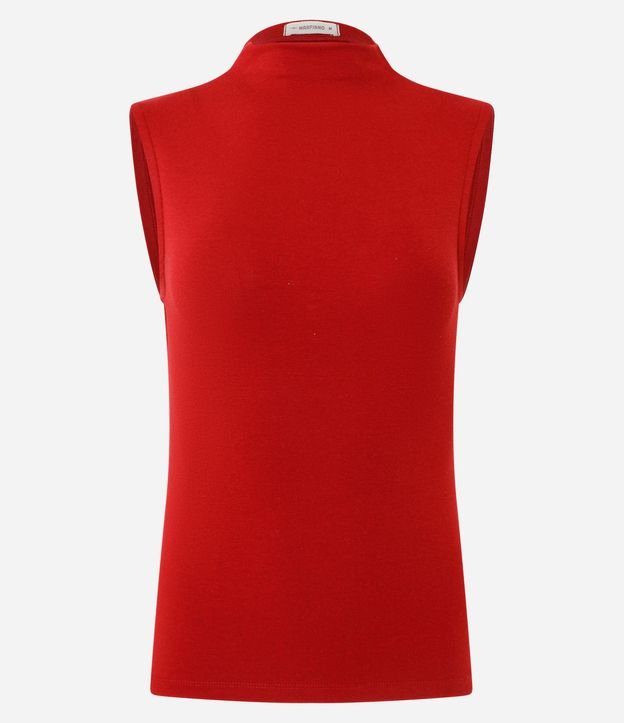 Blusa Regular de Modal con Cuello Alto 2