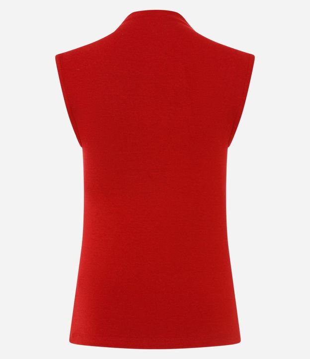Blusa Regular de Modal con Cuello Alto 4