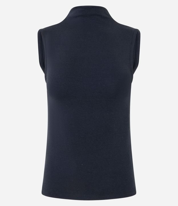 Blusa Regular de Modal con Cuello Alto 2