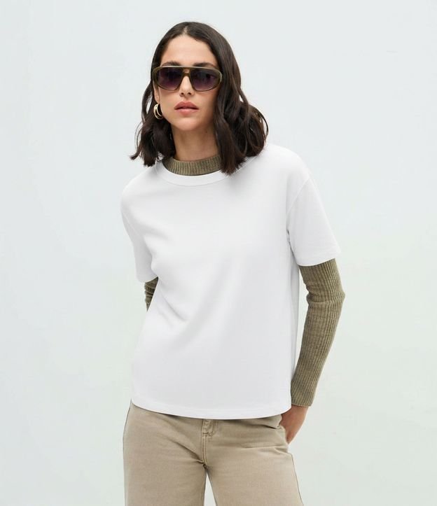 Blusa Básica Regular de Algodón