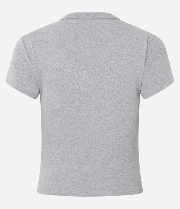 Blusa Alargada Ajustada en Rib 6