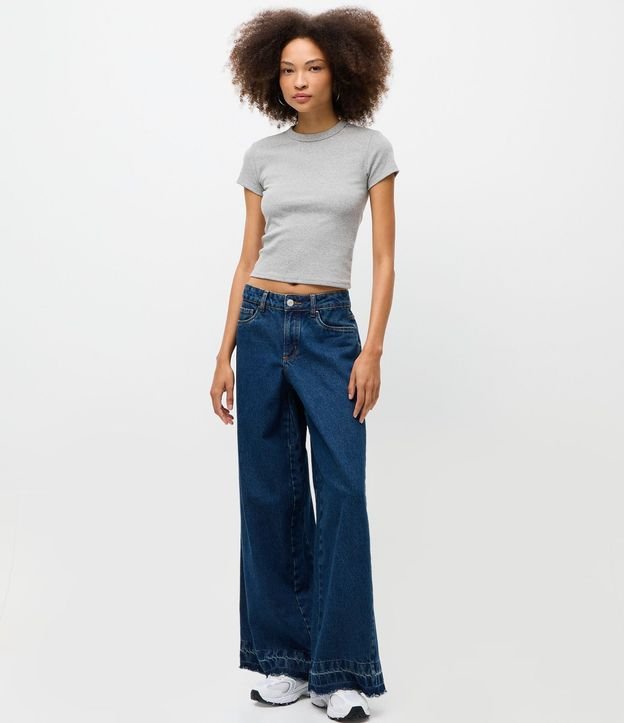 Blusa Alargada Ajustada en Rib 2