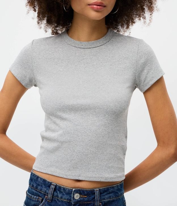 Blusa Alargada Ajustada en Rib 3