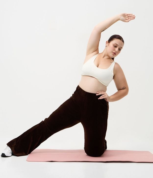 Pantalón Deportiva en Plush con Recortes Curve & Plus Size 2