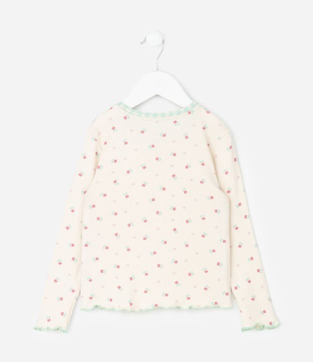 Pijama Infantil con Blusa Floral y Pantalón de Cuadros – Talle 1 a 6 años 4