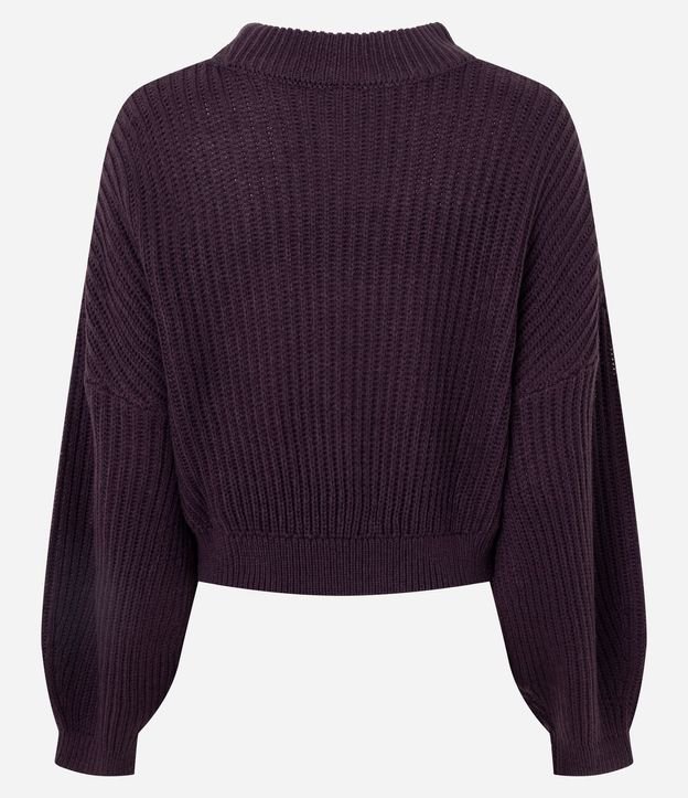 Blusa en Punto con Cuello Alto y Manga Amplia 7