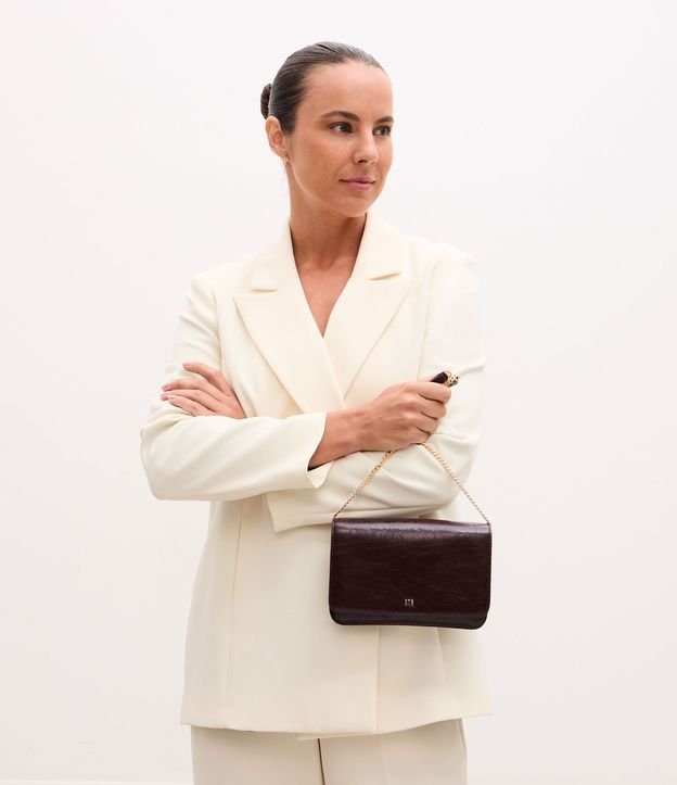 Cartera Transversal Pequeña en PU con Correa de Cadena 8