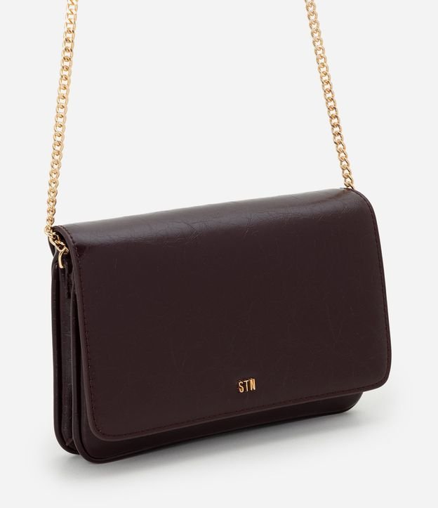 Cartera Transversal Pequeña en PU con Correa de Cadena 2
