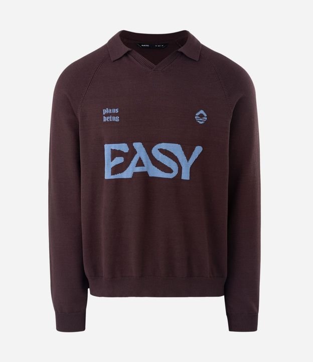 Suéter Boxy en Jacquard con Lettering 7