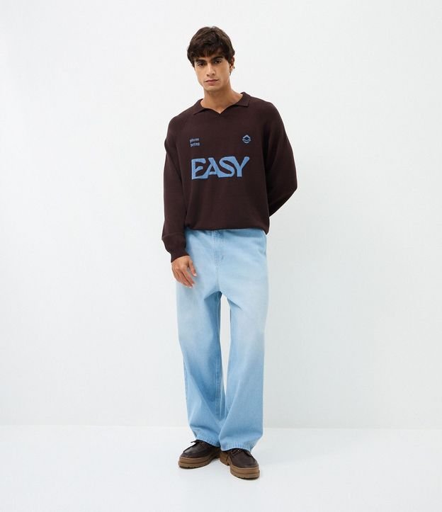 Suéter Boxy en Jacquard con Lettering 4