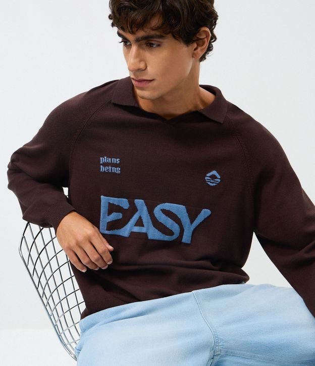 Suéter Boxy en Jacquard con Lettering 5