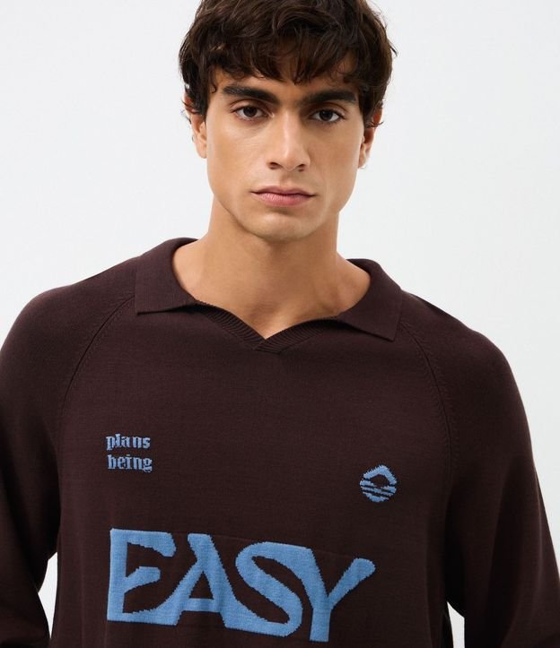 Suéter Boxy en Jacquard con Lettering 6