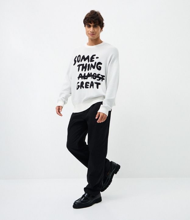 Suéter Boxy en Jacquard con Lettering 2