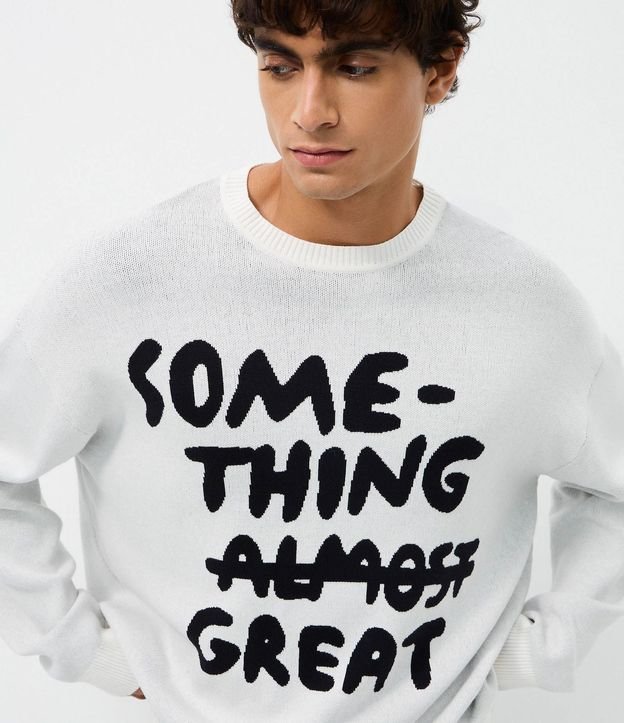 Suéter Boxy en Jacquard con Lettering 3