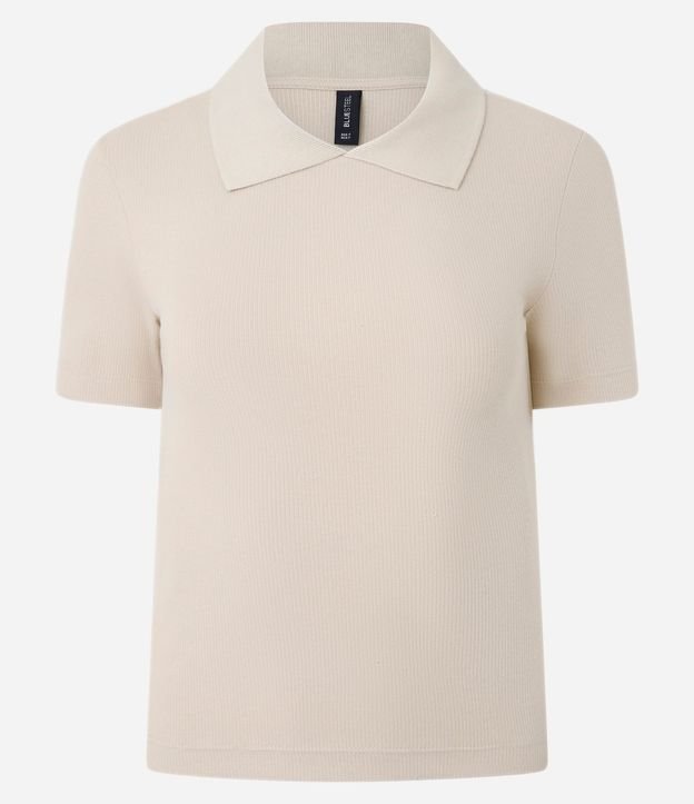Blusa Polo en Rib con Manga Corta 5