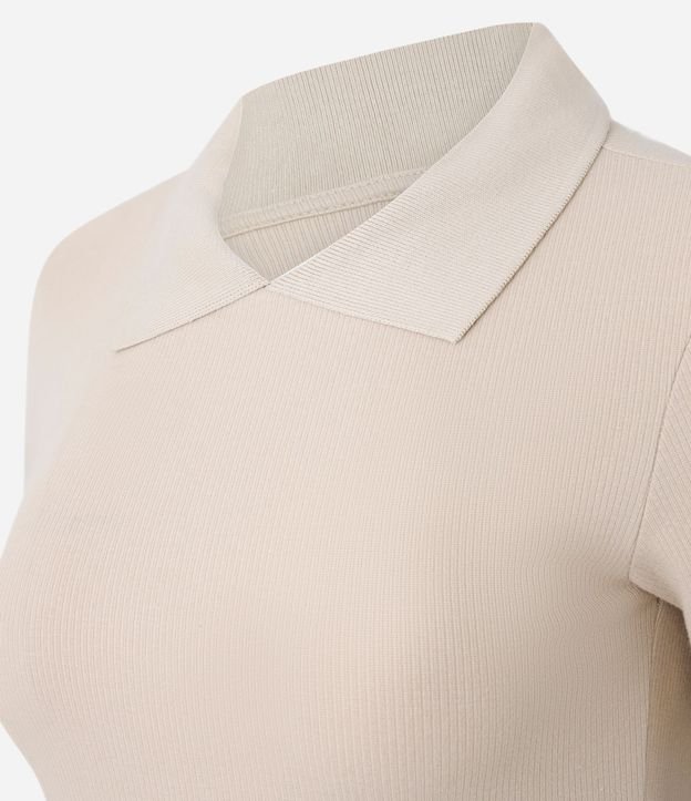 Blusa Polo en Rib con Manga Corta 6