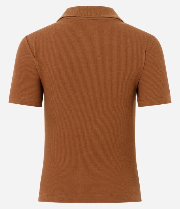 Blusa Polo en Rib con Manga Corta 7