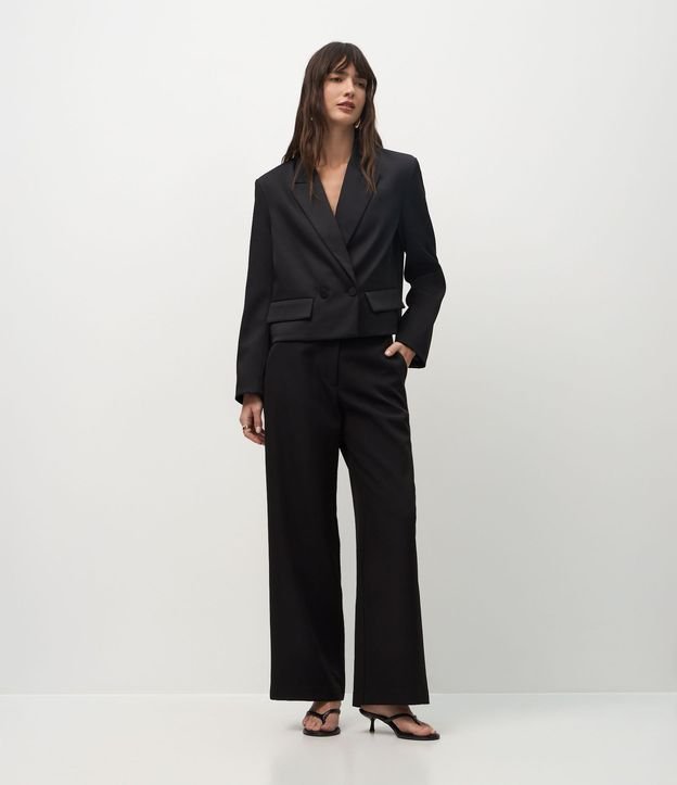 Pantalón Recto Sastre con Trabillas Largas