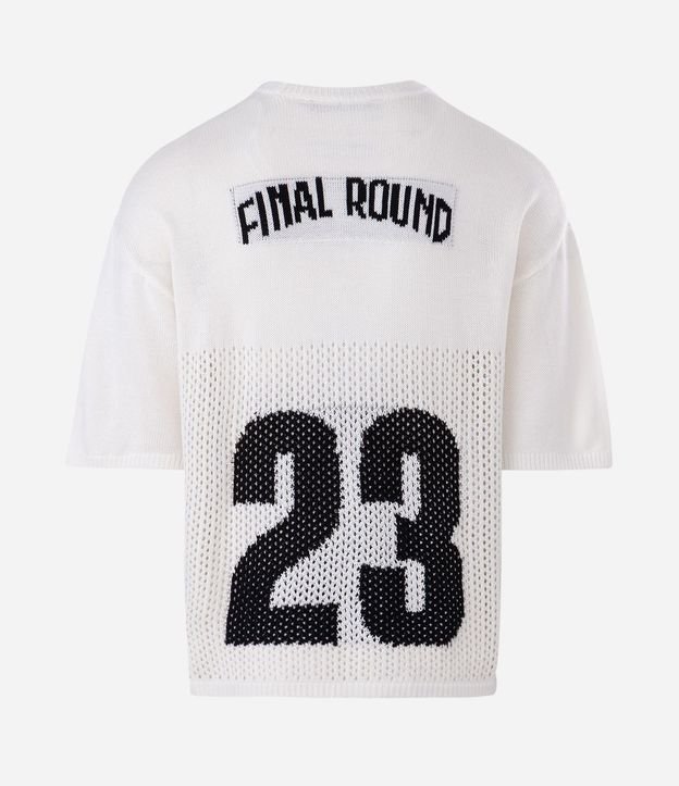 Remera Oversized Manga Corta en Jacquard Deportiva Nº 23 6