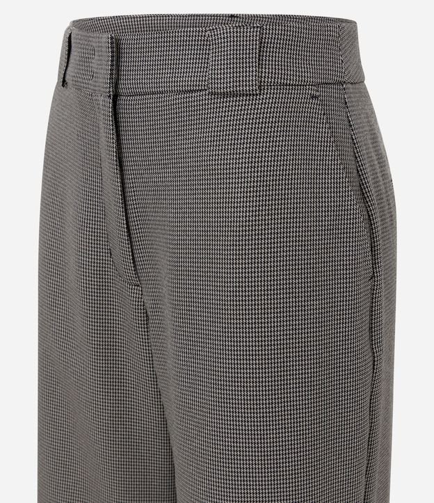 Pantalón Recto Sastrer con Estampa de Pied de Poule 6