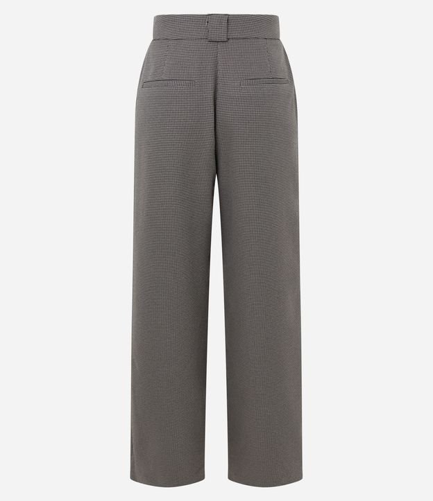 Pantalón Recto Sastrer con Estampa de Pied de Poule 7