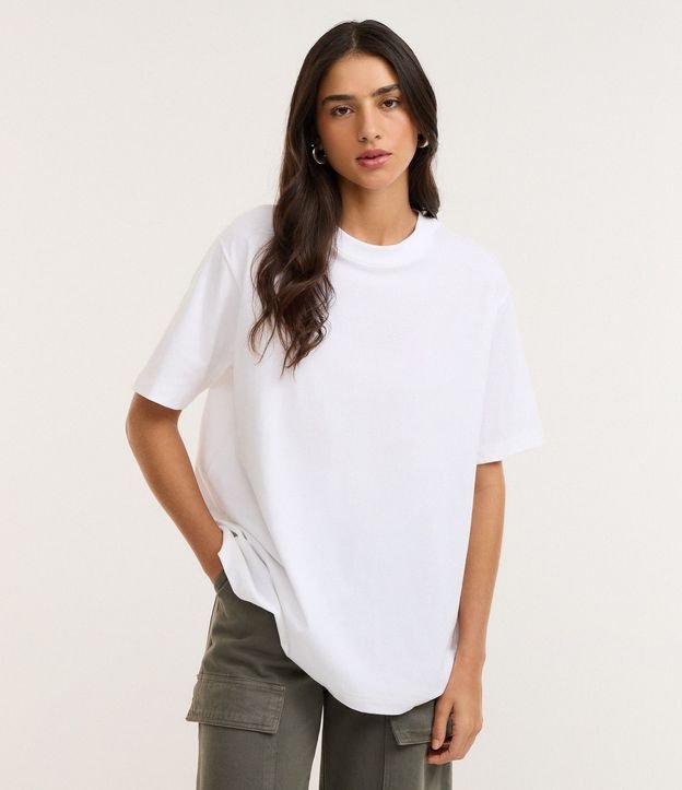 Remera Oversized en Algodón con Manga Corta 1
