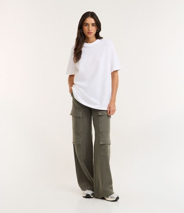 Remera Oversized en Algodón con Manga Corta 2