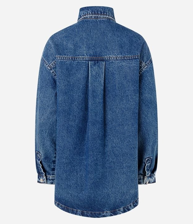Camisa Oversized en Jeans con Botones Delanteros 10