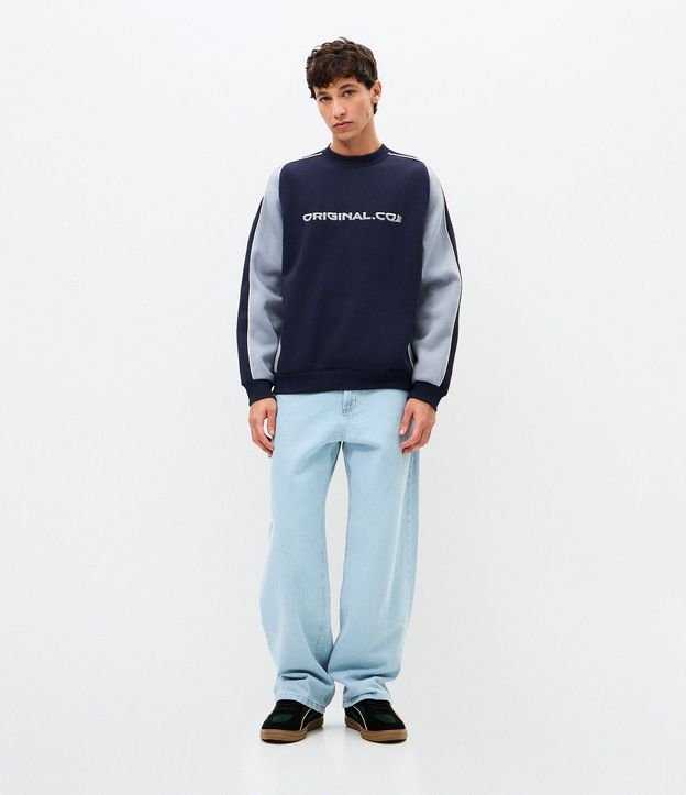 Buzo Masculino Algodón Boxy con Piping Contrastante 2