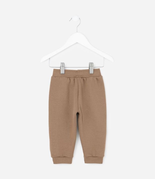Pantalón Infantil en Algodón con Felpa y Bolsillos Texturizados – Talle 0 a 18 Meses 4