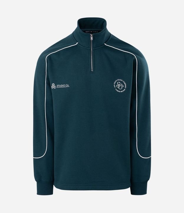 Saco Masculino Algodón Deportivo Half Cremallera Boxy 5