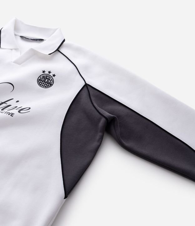Buzo Boxy con Felpa Deportivo y Cuello Polo 9