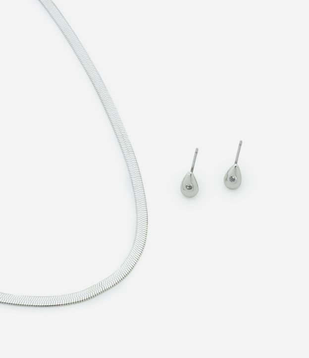 Conjunto de Collar Corto Cinta Italiana y Caravana Gota