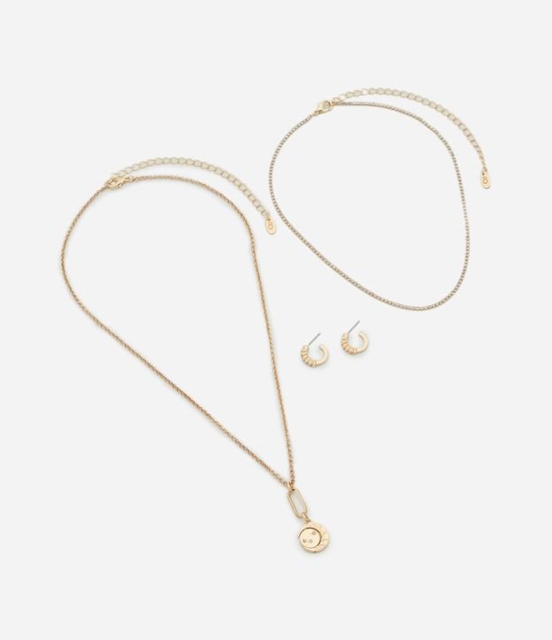 Conjunto de Collar Capas con Colgante Místico y Caravanas 2