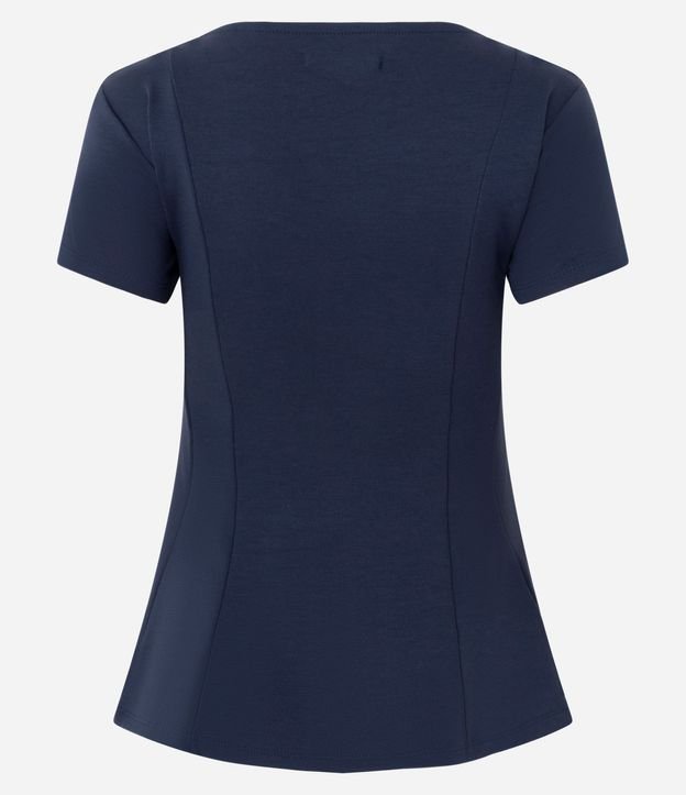 Blusa Peplum en Punto Roma con Mangas Cortas 7