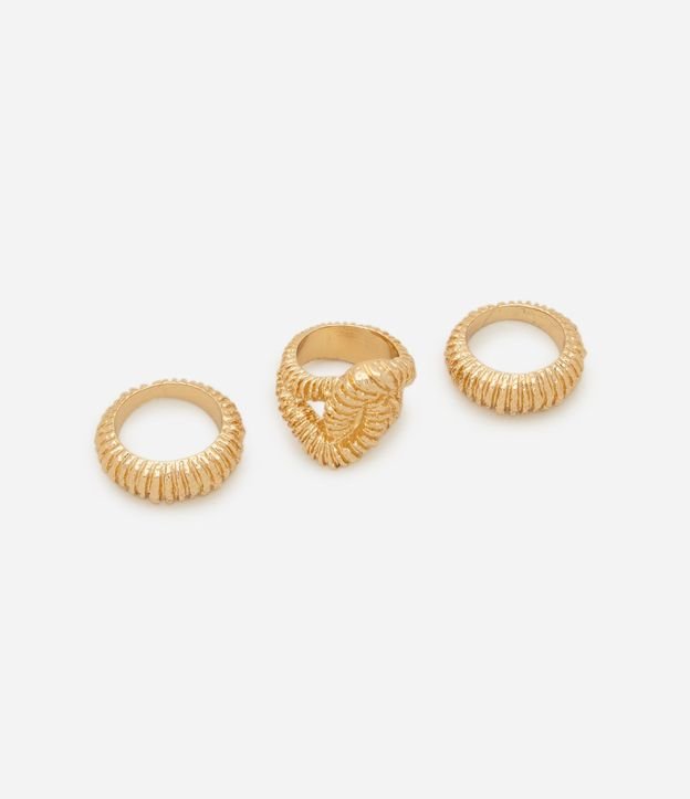 Kit 03 Anillos Robustos Texturizados 2