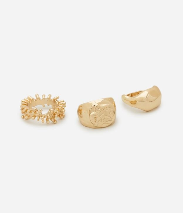 Kit 03 Anillos Robustos Metalizados 2