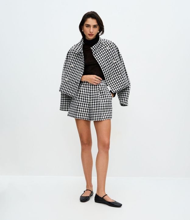 Blusa Manga Larga en Tule Atercipelado con Cuello Alto 2