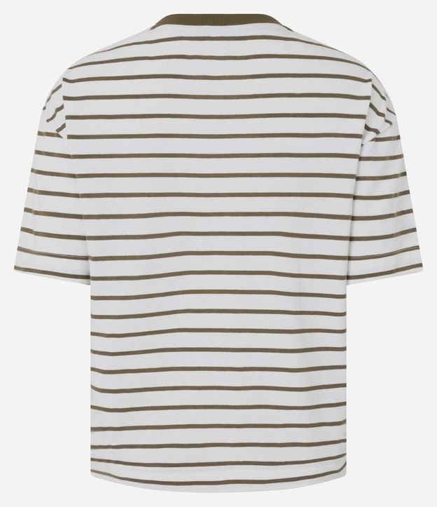 Remera Box en Algodón Rayada y Bordado I Live so I Love 6