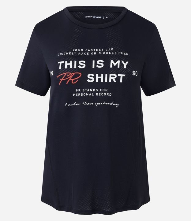 Remera Deportiva Regular con Tecnologia Dry y Estampado Lettering 2