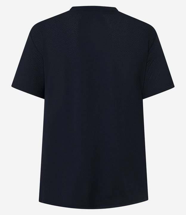 Remera Deportiva Regular con Tecnologia Dry y Estampado Lettering 4
