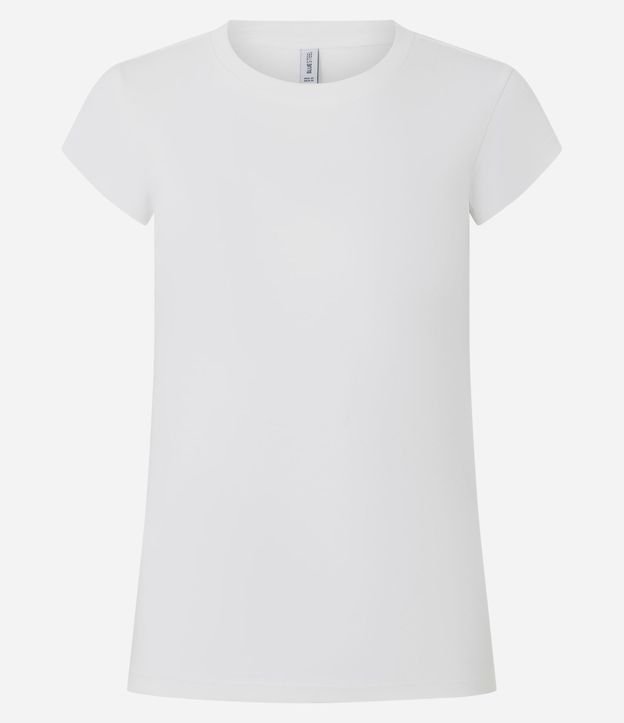Blusa Básica Ajustada en Algodón con Cuello Redondo 6
