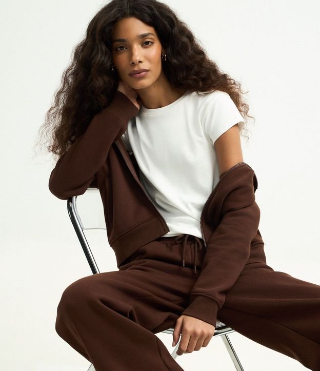 Blusa Básica Ajustada en Algodón con Cuello Redondo 5