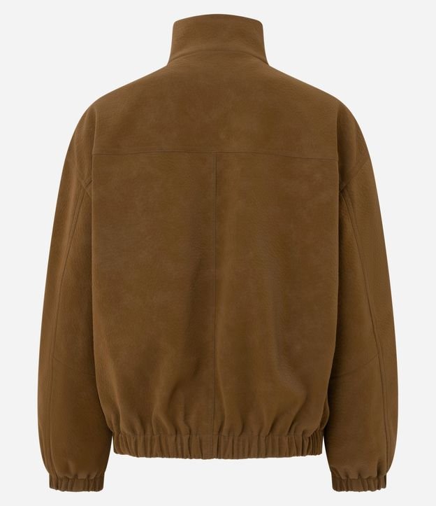 Campera en PU Texturizada con Abotonado Delantero 7