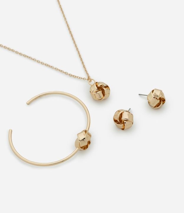 Conjunto de Collar Corto y Pulsera con Detalle de Nudo 1