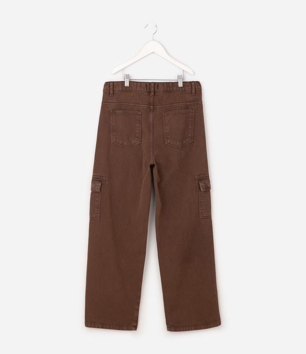 Pantalón Baggy Infantil en Jeans con Bolsillo Cargo – Talle 7 a 14 años 2
