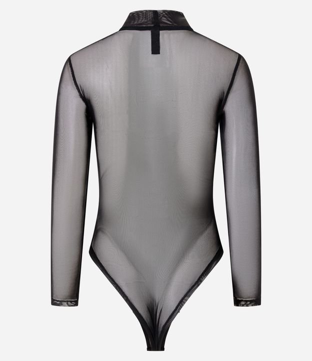 Body en Tule con Cuello Alto y Manga Larga 7