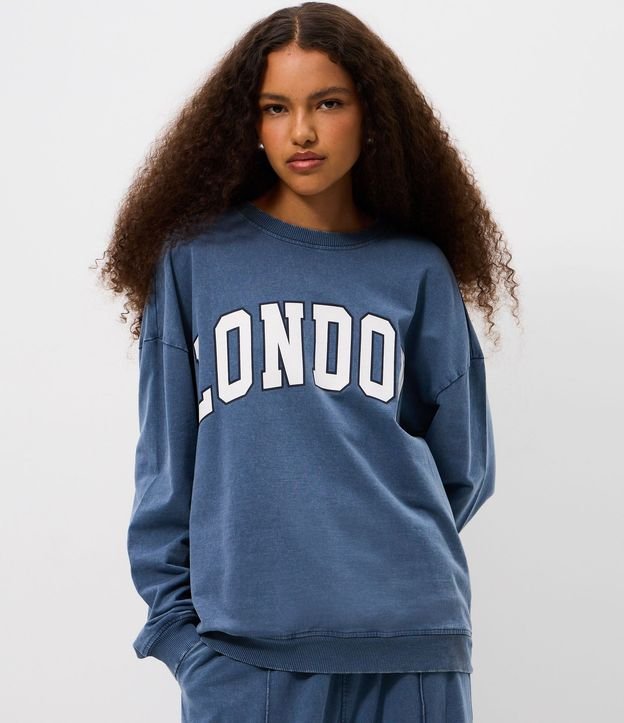 Algodón en Fleece con Lettering London 3